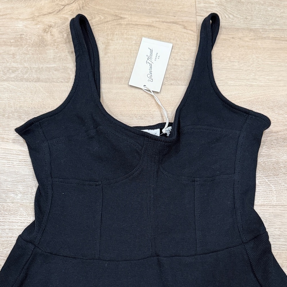 Universal Thread Black Ribbed Mini Dress - Picture 6 of 8